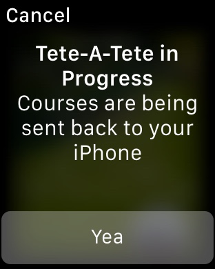 Cancel or Agree to Tete-A-Tete